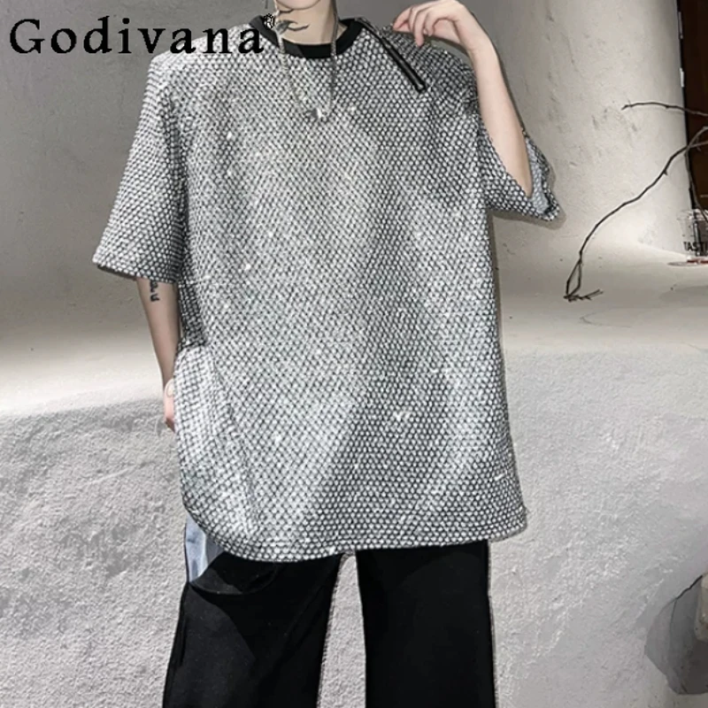 Summer New Elegant Zipper Crew Neck Short Sleeve T-shirt Personalized Mens Fashion Versatile Handsome Loose Korean Chic Tops
Summer New Elegant Zipper Crew Neck Short Sleeve T-shirt Personalized Mens Fashion Versatile Handsome Loose Korean Chic Tops