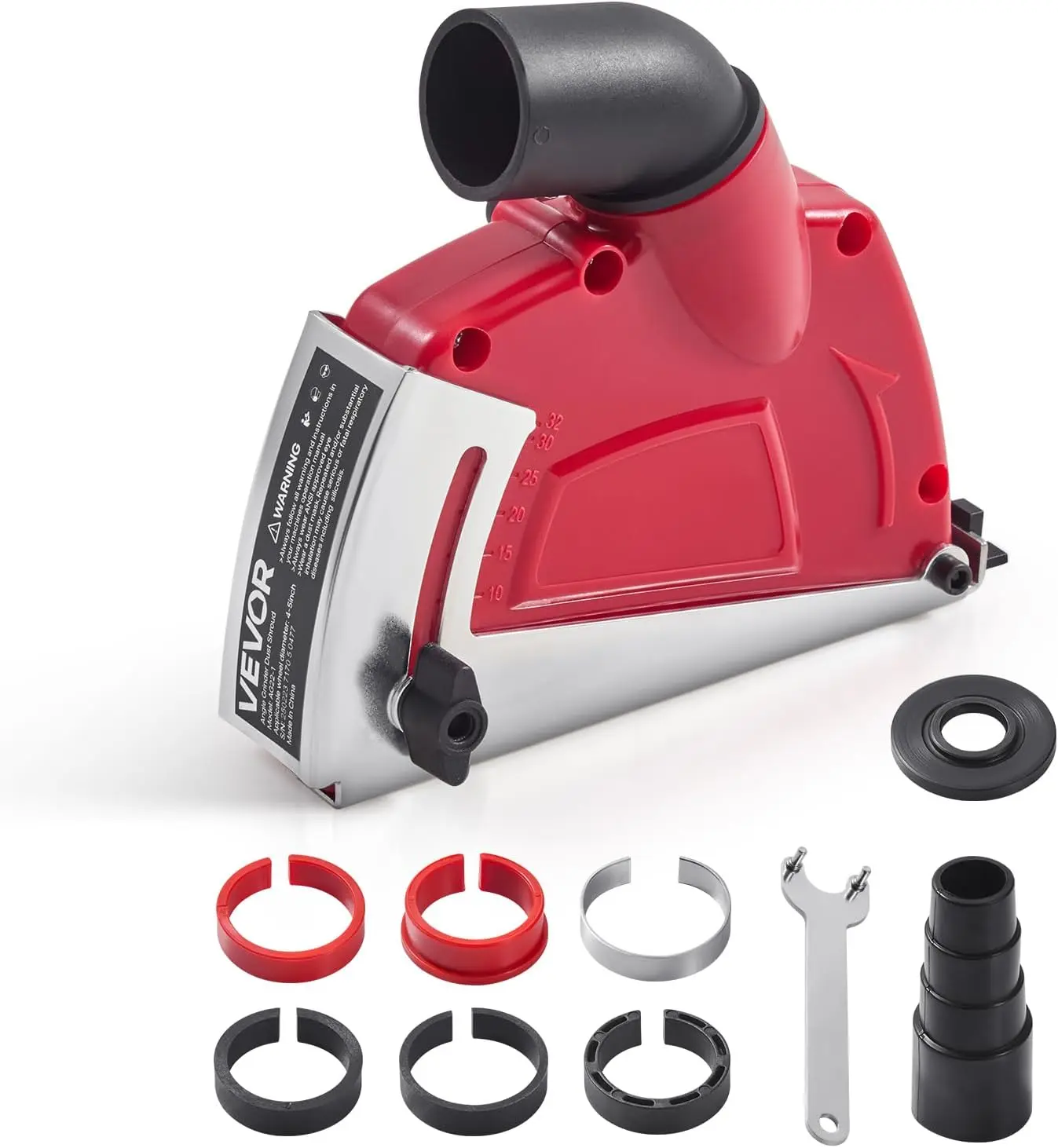 Пылезащитный кожух угловой шлифовальной машины с 6 шайбами, регулируемой глубиной, подходит для пылесоса, для дерева, бетона, камня
Пылезащитный кожух угловой шлифовальной машины с 6 шайбами, регулируемой глубиной, подходит для пылесоса, для дерева, бетона, камня