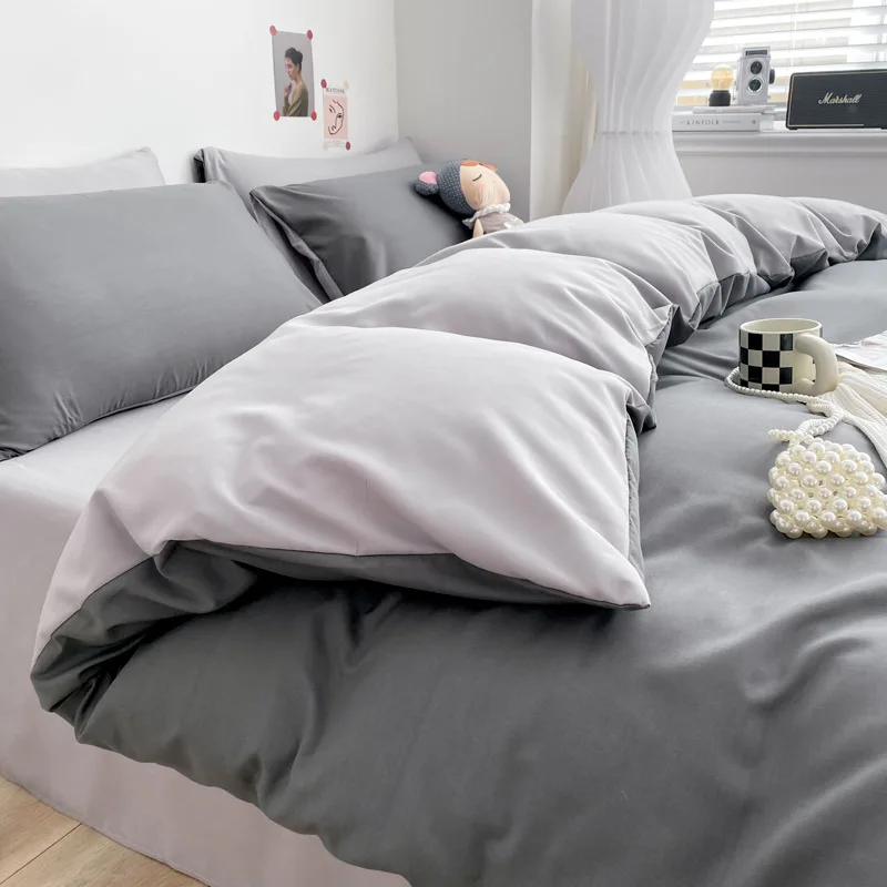 Simple Double-sided Design King Size Bedding Set Soft Comfortable Duvet Cover and Pillowcase Sheet Affordable Durable Bed Sets
Simple Double-sided Design King Size Bedding Set Soft Comfortable Duvet Cover and Pillowcase Sheet Affordable Durable Bed Sets