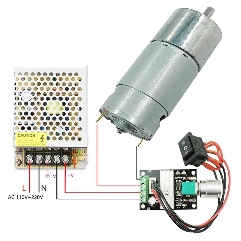 High Torque Geared Motor 37GB-555 12V24V 555 DC Motor 9RPM~1280RPM Slow Speed Adjustable 37mm Brushed Gear Motor
High Torque Geared Motor 37GB-555 12V24V 555 DC Motor 9RPM~1280RPM Slow Speed Adjustable 37mm Brushed Gear Motor
