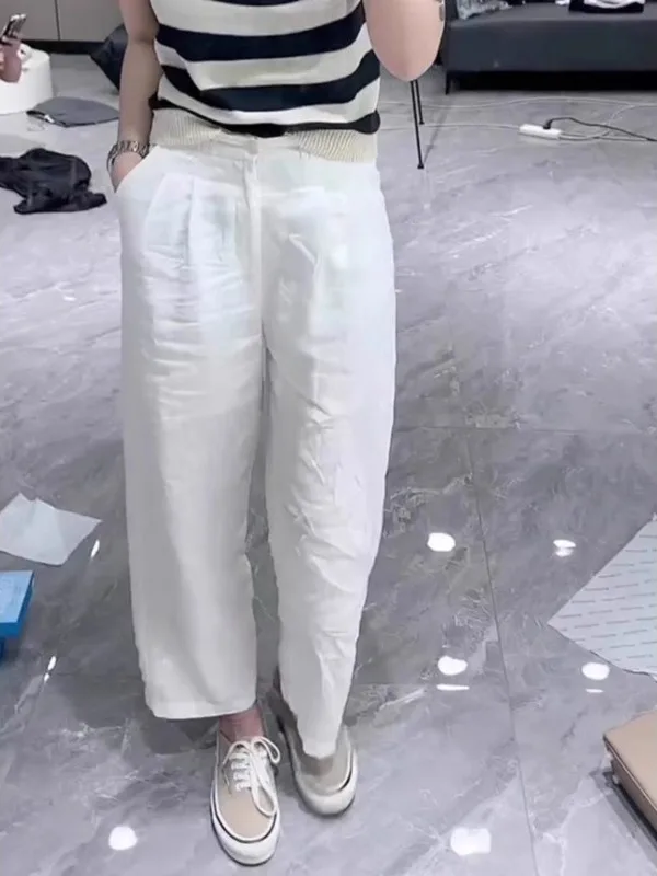 High Waist Wide Leg Pants Women's Summer Loose plus Size Cotton Linen Casual Straight Cut Slimming Short plus Size Pants
High Waist Wide Leg Pants Women's Summer Loose plus Size Cotton Linen Casual Straight Cut Slimming Short plus Size Pants