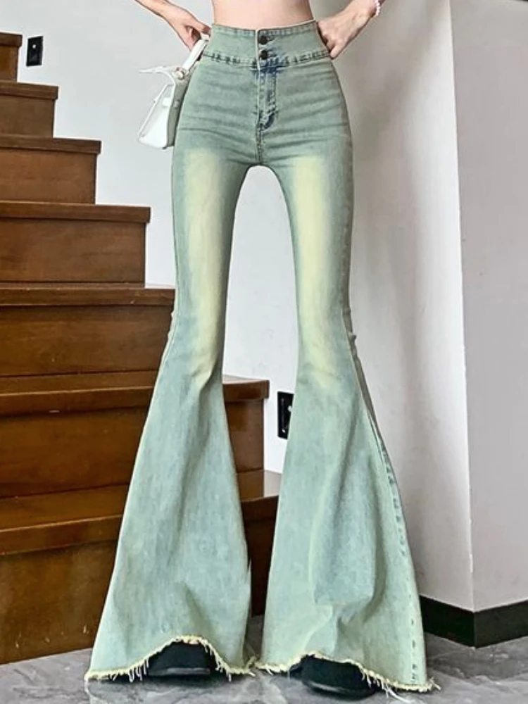 Autumn Vintage Fashion Flare Pants Women Ruffled Korean Elegant Slim Long Jeans Female High Waist Casual Sexy Pants 2023 New
Autumn Vintage Fashion Flare Pants Women Ruffled Korean Elegant Slim Long Jeans Female High Waist Casual Sexy Pants 2023 New