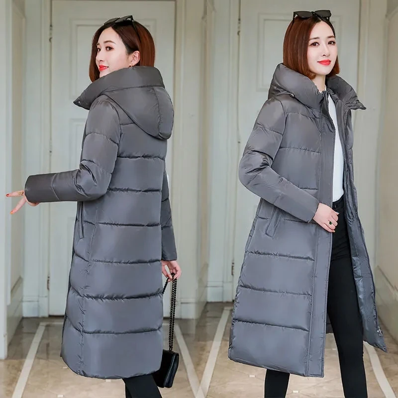 Parkas Women 2022 Winter New Korean Slim All-match Casual Padded Jacket Female Hooded Thick Warm Long Over Knee Cotton Coat
Parkas Women 2022 Winter New Korean Slim All-match Casual Padded Jacket Female Hooded Thick Warm Long Over Knee Cotton Coat