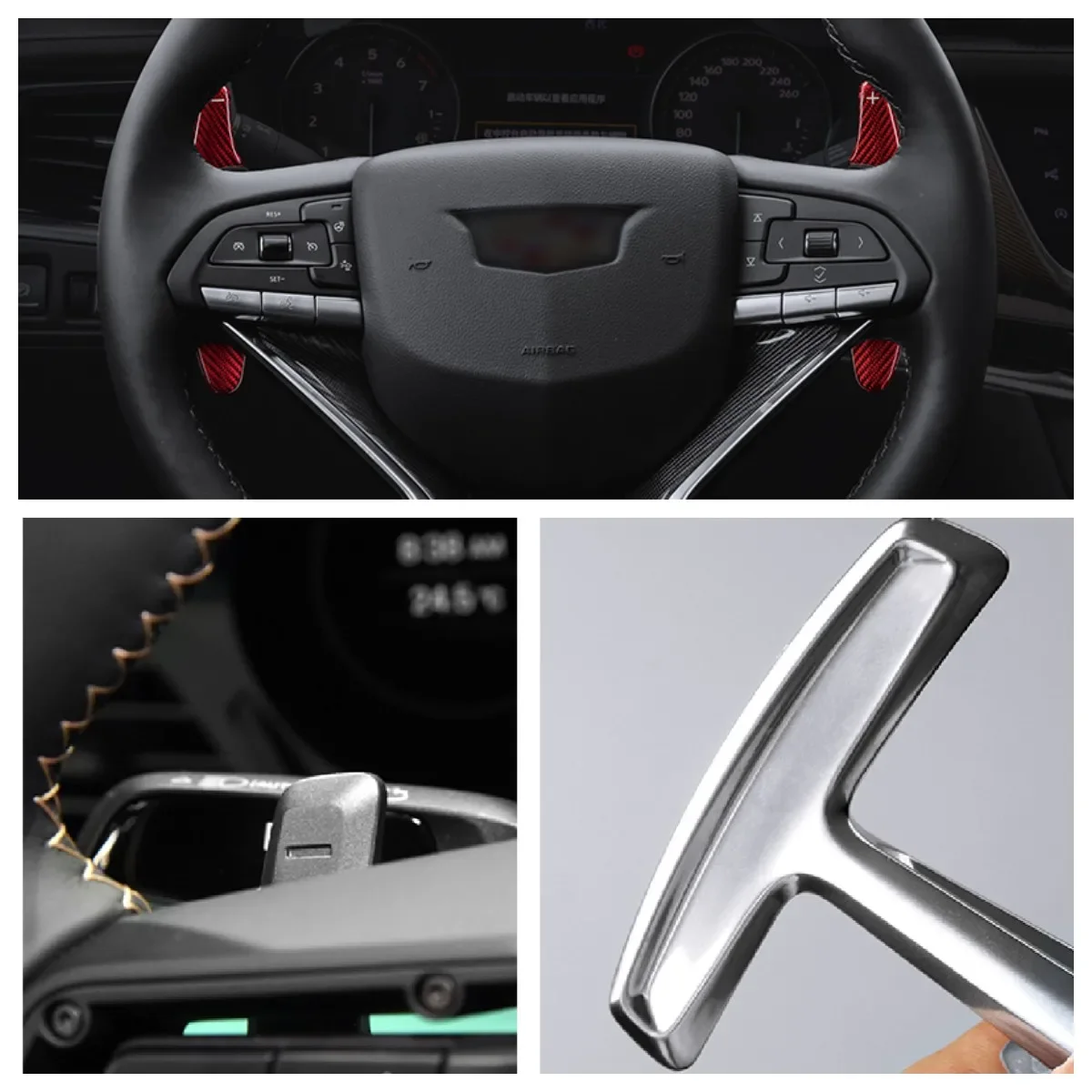 Carbon Fiber Paddle Shift For Caddillac XT5 XT6 CT6 Steering Wheel Paddle Shifter Extension
Carbon Fiber Paddle Shift For Caddillac XT5 XT6 CT6 Steering Wheel Paddle Shifter Extension