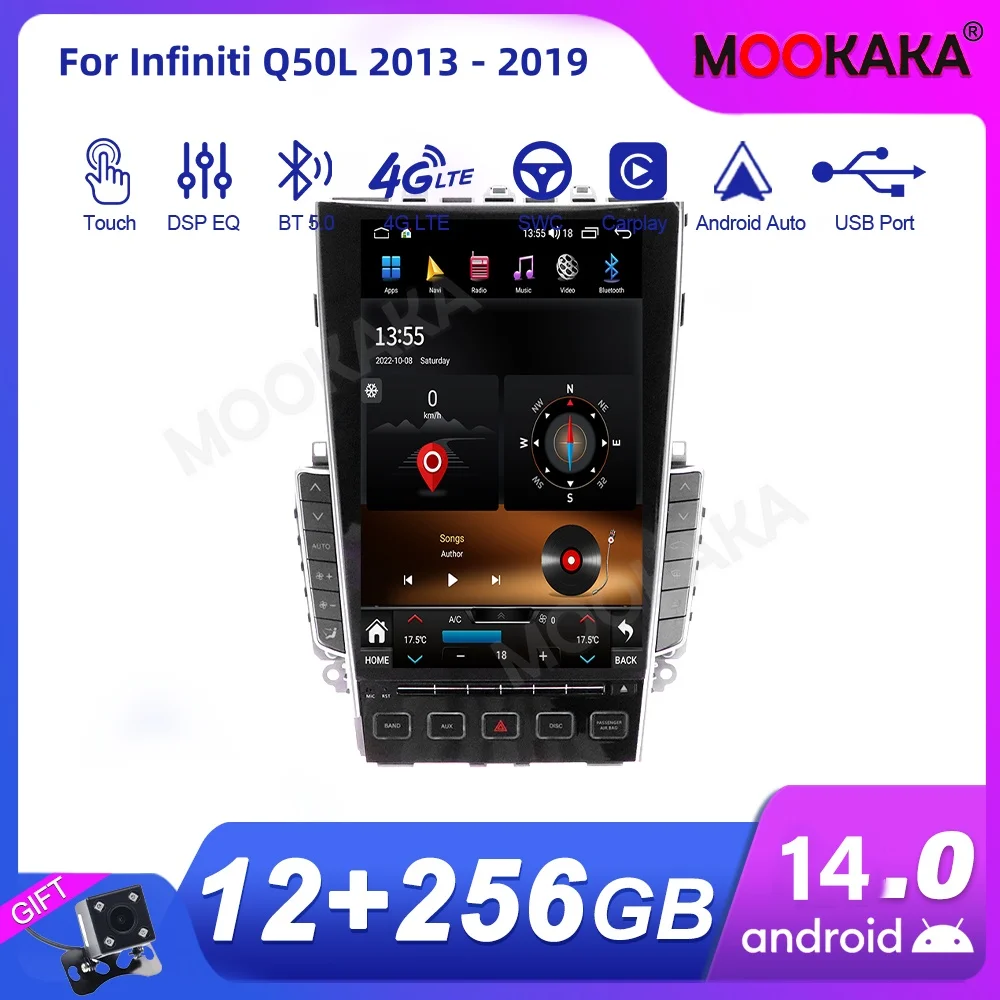 Автомобильный радиоприемник для Infiniti Q50L 2013-2019 беспроводной Carplay Android авто мультимедийный плеер GPS авторадио стерео головное устройство экран
Автомобильный радиоприемник для Infiniti Q50L 2013-2019 беспроводной Carplay Android авто мультимедийный плеер GPS авторадио стерео головное устройство экран