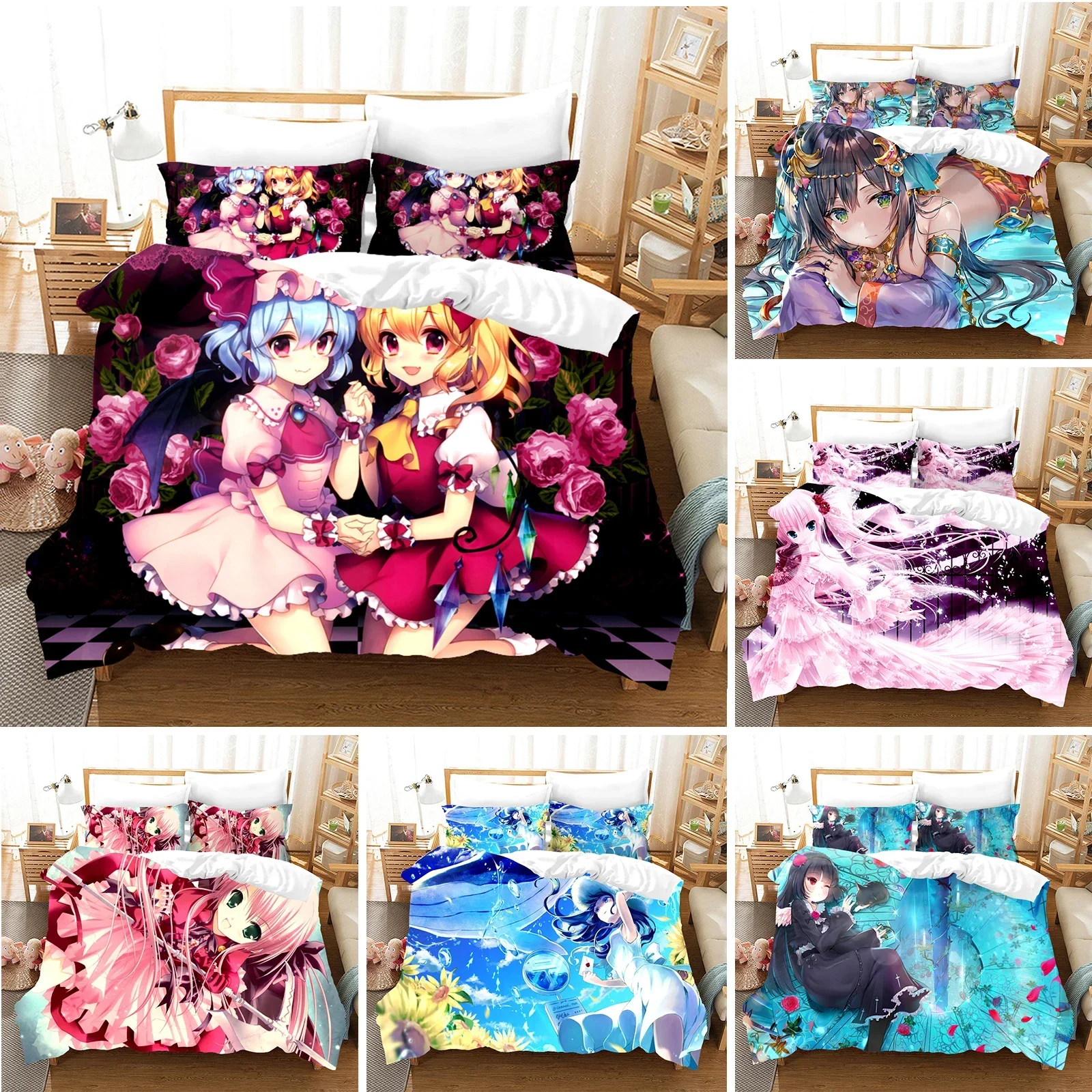 Anime Girl Bedding Set Cartoon Fashion 3D Print Comforter Luxury Queen King Single Duvet Cover Set Home Textile Decor Modern
Anime Girl Bedding Set Cartoon Fashion 3D Print Comforter Luxury Queen King Single Duvet Cover Set Home Textile Decor Modern