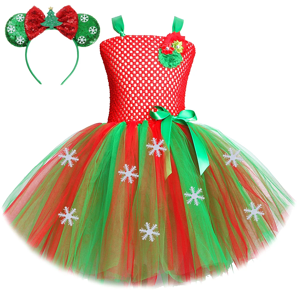 Red Green Snowflakes Christmas Costumes for Girls Xmas Carnival Fancy Tutu Dress with Bow Kids New Year Outfits Festival Clothes
Red Green Snowflakes Christmas Costumes for Girls Xmas Carnival Fancy Tutu Dress with Bow Kids New Year Outfits Festival Clothes