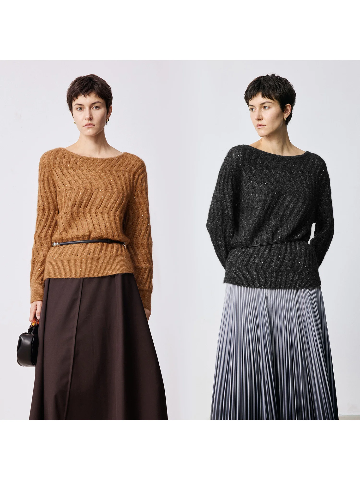 MARIUS Gold Embroidered Camere Wool Blend Open Cardigan Sweater Loose Fit Hollow out Beadwork Casual Sle Long Sve V-Ne
MARIUS Gold Embroidered Camere Wool Blend Open Cardigan Sweater Loose Fit Hollow out Beadwork Casual Sle Long Sve V-Ne