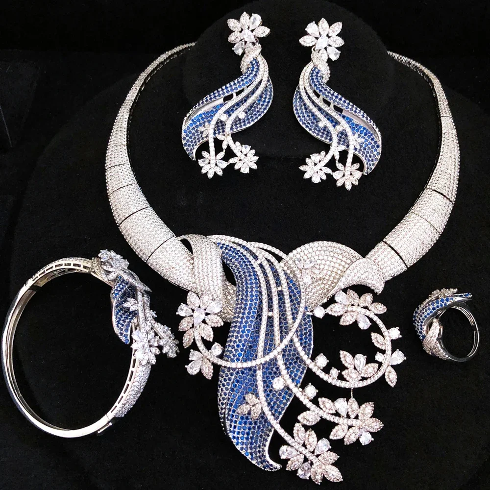 Kellybola Luxury Bridal Wedding 4 PCS Gorgeous Necklace Bangle Earrings Ring Jewelry Set Flower Tassel High Quality Jewelry GIFT
Kellybola Luxury Bridal Wedding 4 PCS Gorgeous Necklace Bangle Earrings Ring Jewelry Set Flower Tassel High Quality Jewelry GIFT