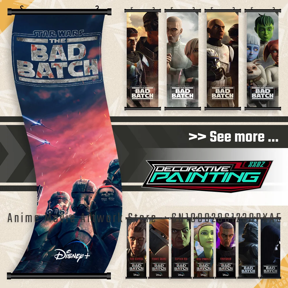 Star Wars: The Bad Batch Hanging Painting Movie Wall Artwork Scrolls Picture Hunter HD Canvas Poster Home Decor For Living Room
Star Wars: The Bad Batch Hanging Painting Movie Wall Artwork Scrolls Picture Hunter HD Canvas Poster Home Decor For Living Room