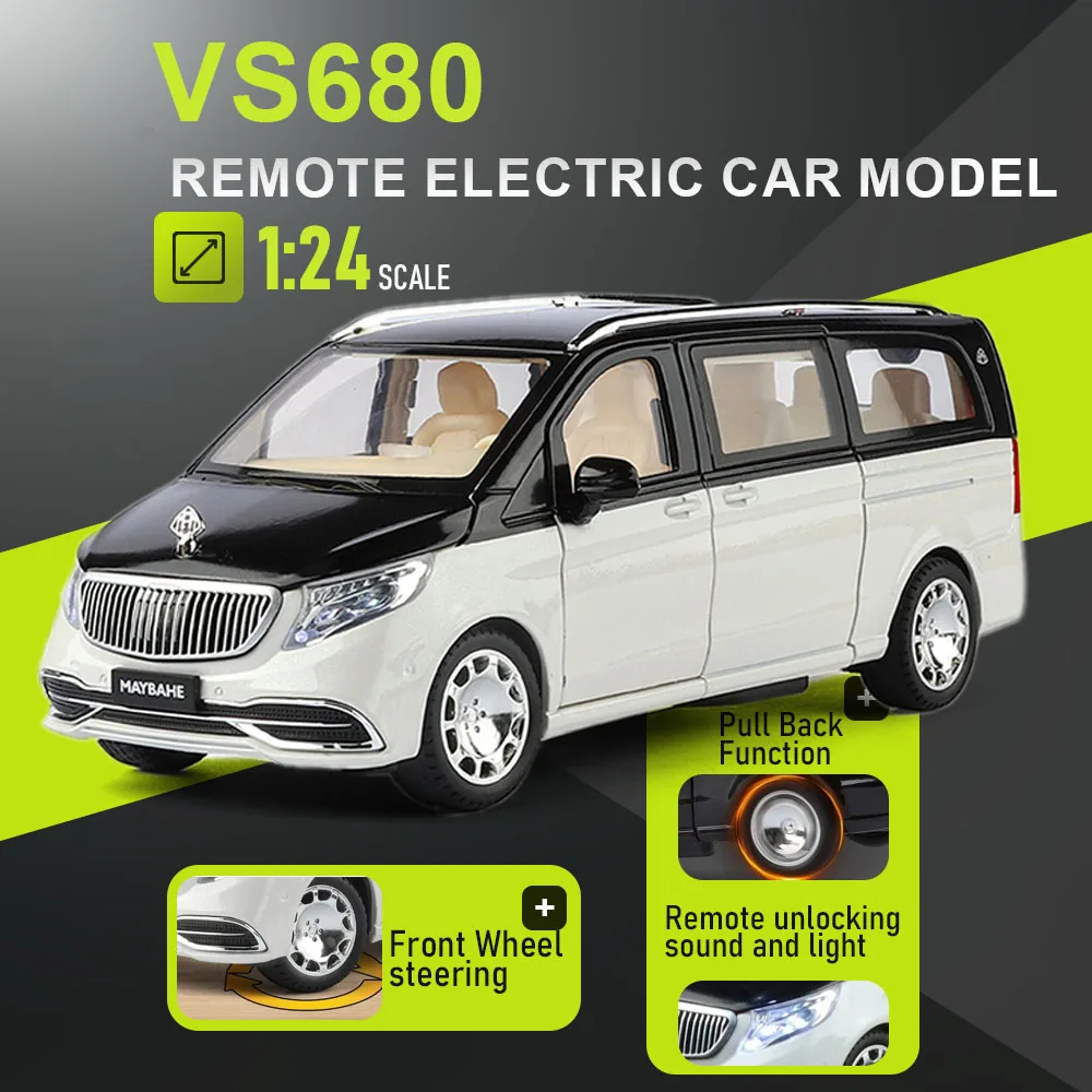 1:24 VS680 Model Car Toys Alloy Diecast Remote Electric Doors Opened Sound Light Front Wheel Steering Toy Vehicle Collections
1:24 VS680 Model Car Toys Alloy Diecast Remote Electric Doors Opened Sound Light Front Wheel Steering Toy Vehicle Collections
