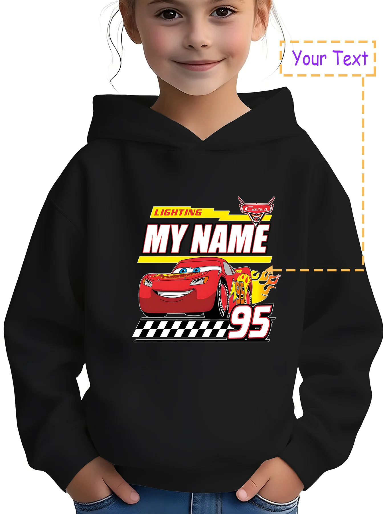 MINISO Disney Cars Name Hoodie - Lightning McQueen + Name Customization, the perfect choice for family travel and racing-themed
MINISO Disney Cars Name Hoodie - Lightning McQueen + Name Customization, the perfect choice for family travel and racing-themed