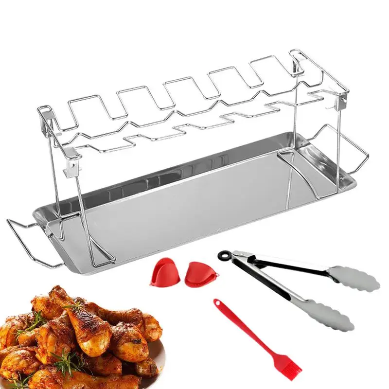 Подставка для куриных ножек для барбекю, подставка для куриных ножек для духовки, 12 слотов, термостойкие аксессуары из нержавеющей стали для кемпинга, задней двери
Подставка для куриных ножек для барбекю, подставка для куриных ножек для духовки, 12 слотов, термостойкие аксессуары из нержавеющей стали для кемпинга, задней двери