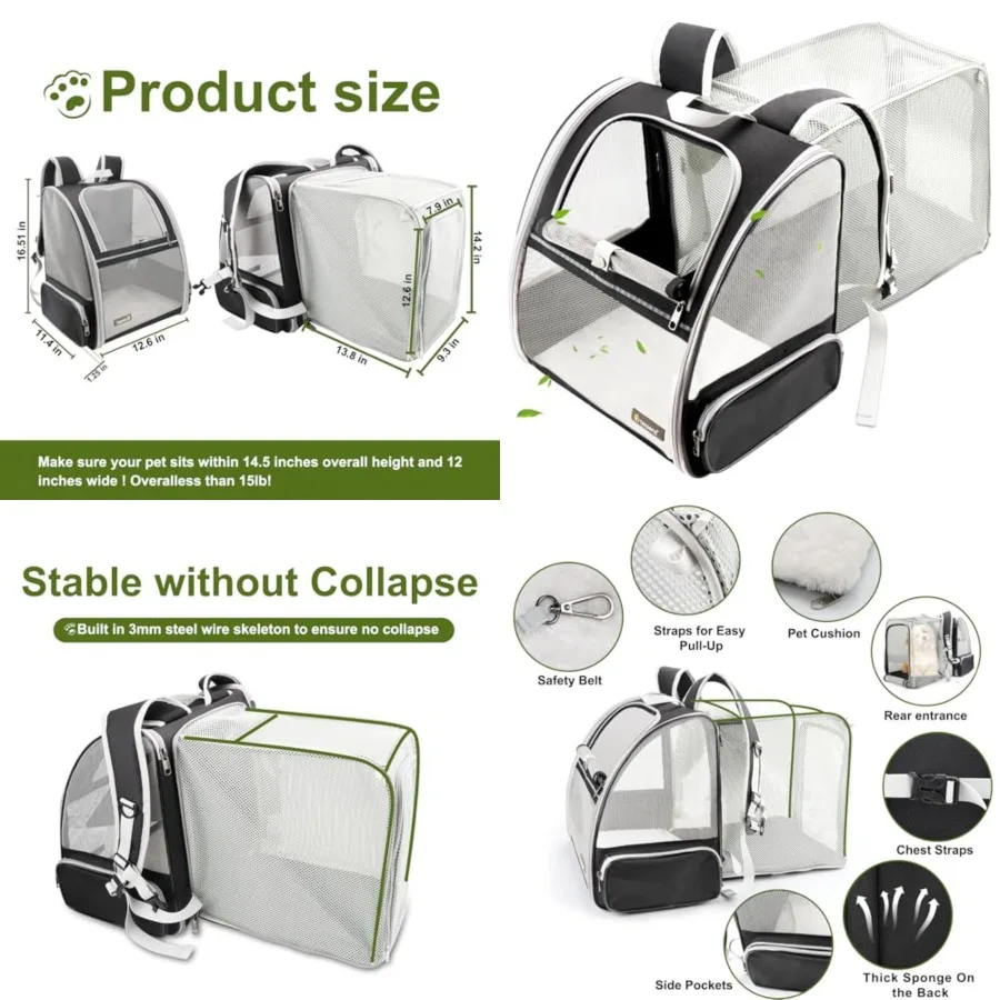 Innovative Traveler Bubble Backpack Pet Carriers for Cats and Dogs
Innovative Traveler Bubble Backpack Pet Carriers for Cats and Dogs