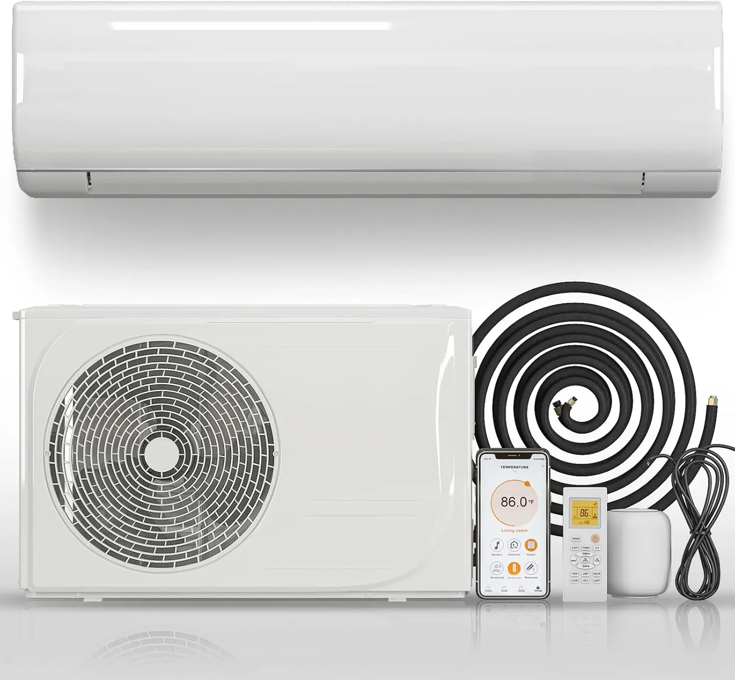 12000BTU Mini Split Air Conditioner&Heater with Inverter, 115V 19 SEER2 Wall-Mounted Ductless AC with Heat Pump
12000BTU Mini Split Air Conditioner&Heater with Inverter, 115V 19 SEER2 Wall-Mounted Ductless AC with Heat Pump