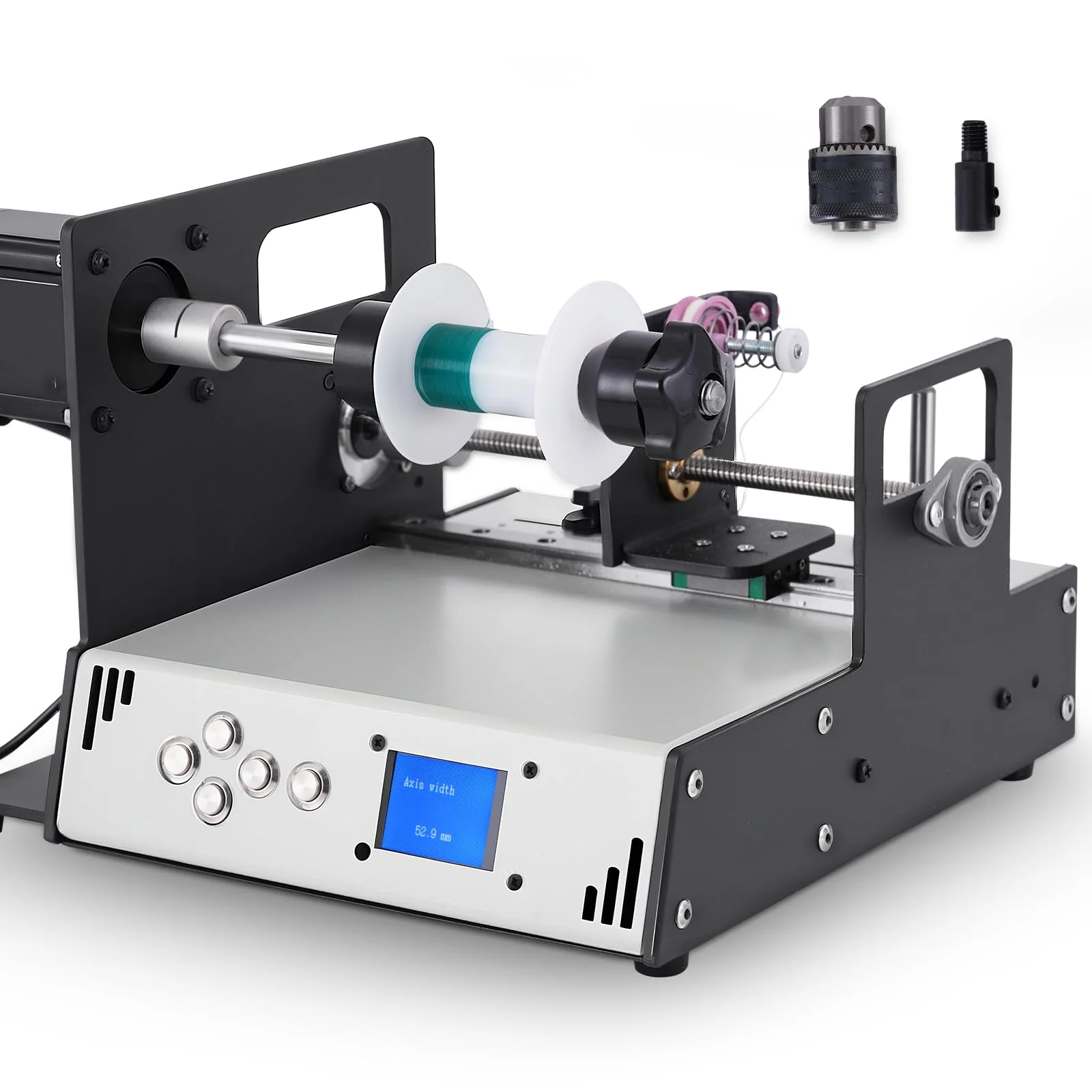 Automatic Winding Machine 900RPM Coil Winder Machine with Auto-Wire Alignment, Ideal for Coils, Fishing Lines, and Silk Threads
Automatic Winding Machine 900RPM Coil Winder Machine with Auto-Wire Alignment, Ideal for Coils, Fishing Lines, and Silk Threads