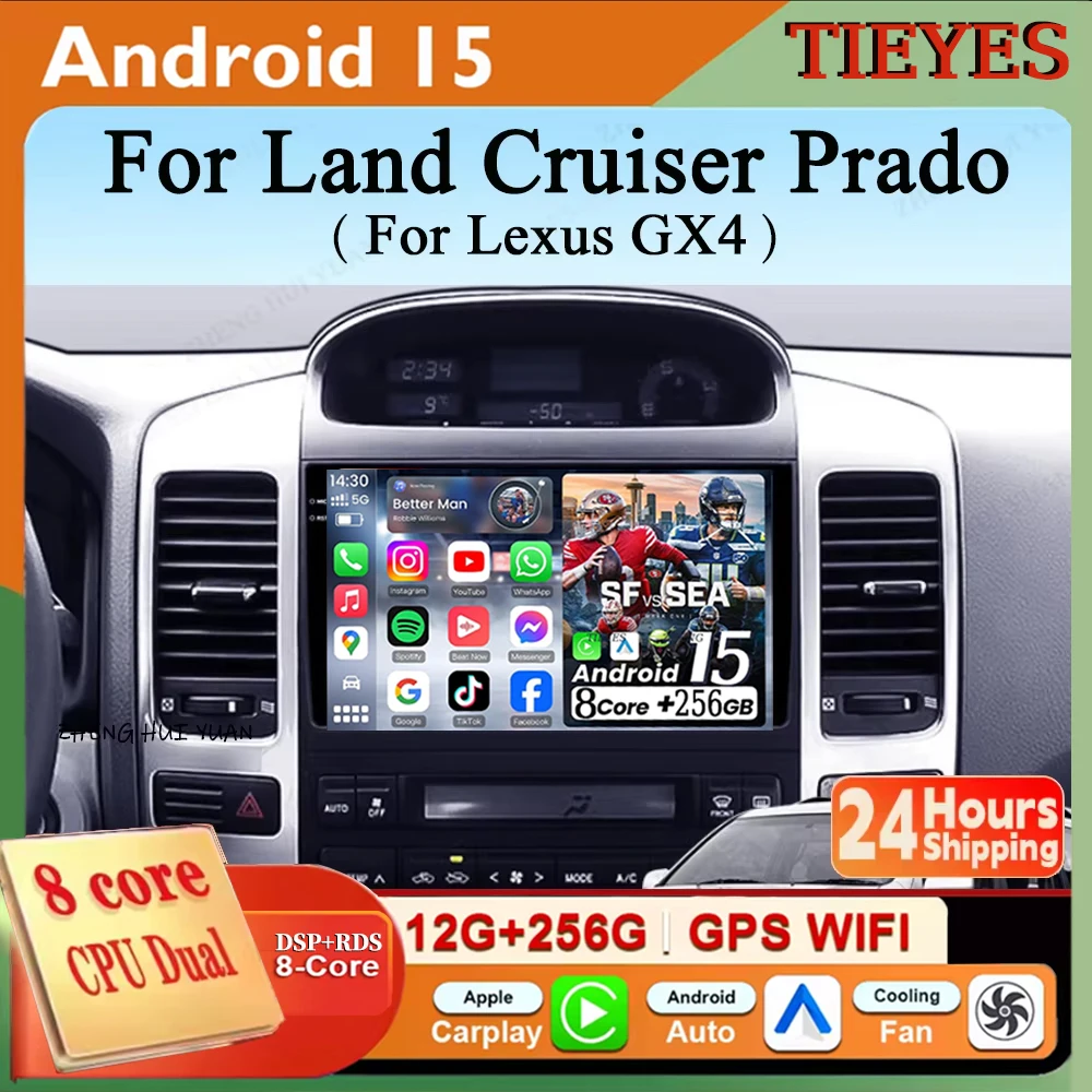 Android 15 для Toyota Land Cruiser Prado 120 3 III для Lexus GX470 GX 470 J120 2002-2009 2K Экран Автомобильное радио WIFI 4G RDS DSP
Android 15 для Toyota Land Cruiser Prado 120 3 III для Lexus GX470 GX 470 J120 2002-2009 2K Экран Автомобильное радио WIFI 4G RDS DSP