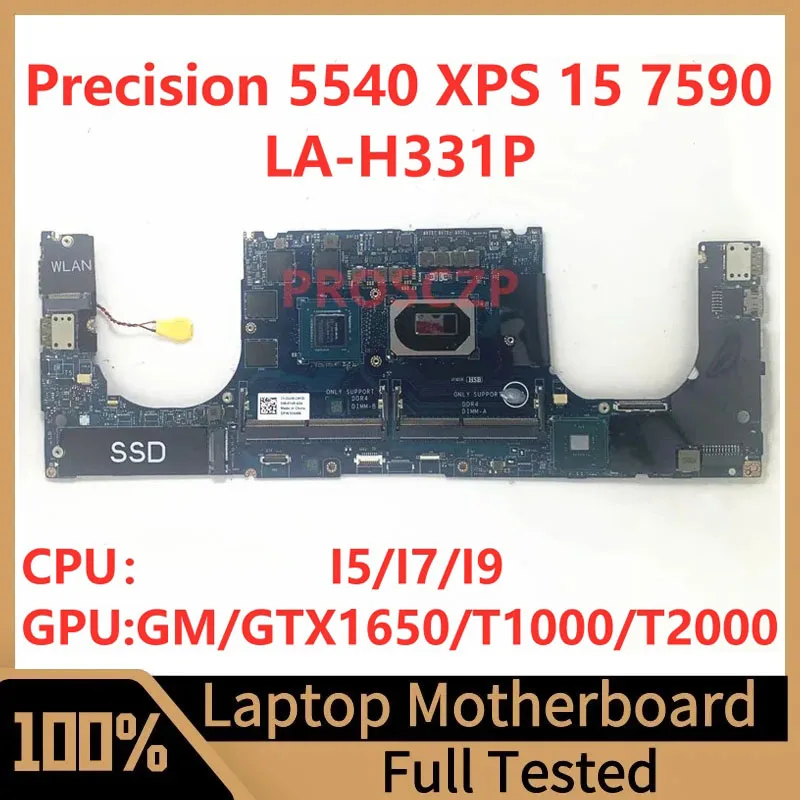 Материнская плата LA-H331P для ноутбука DELL Precision 5540 XPS 15 7590, материнская плата с процессором I5/I7/I9 GM/GTX1650/T1000/T2000, 100% протестировано, ОК
Материнская плата LA-H331P для ноутбука DELL Precision 5540 XPS 15 7590, материнская плата с процессором I5/I7/I9 GM/GTX1650/T1000/T2000, 100% протестировано, ОК