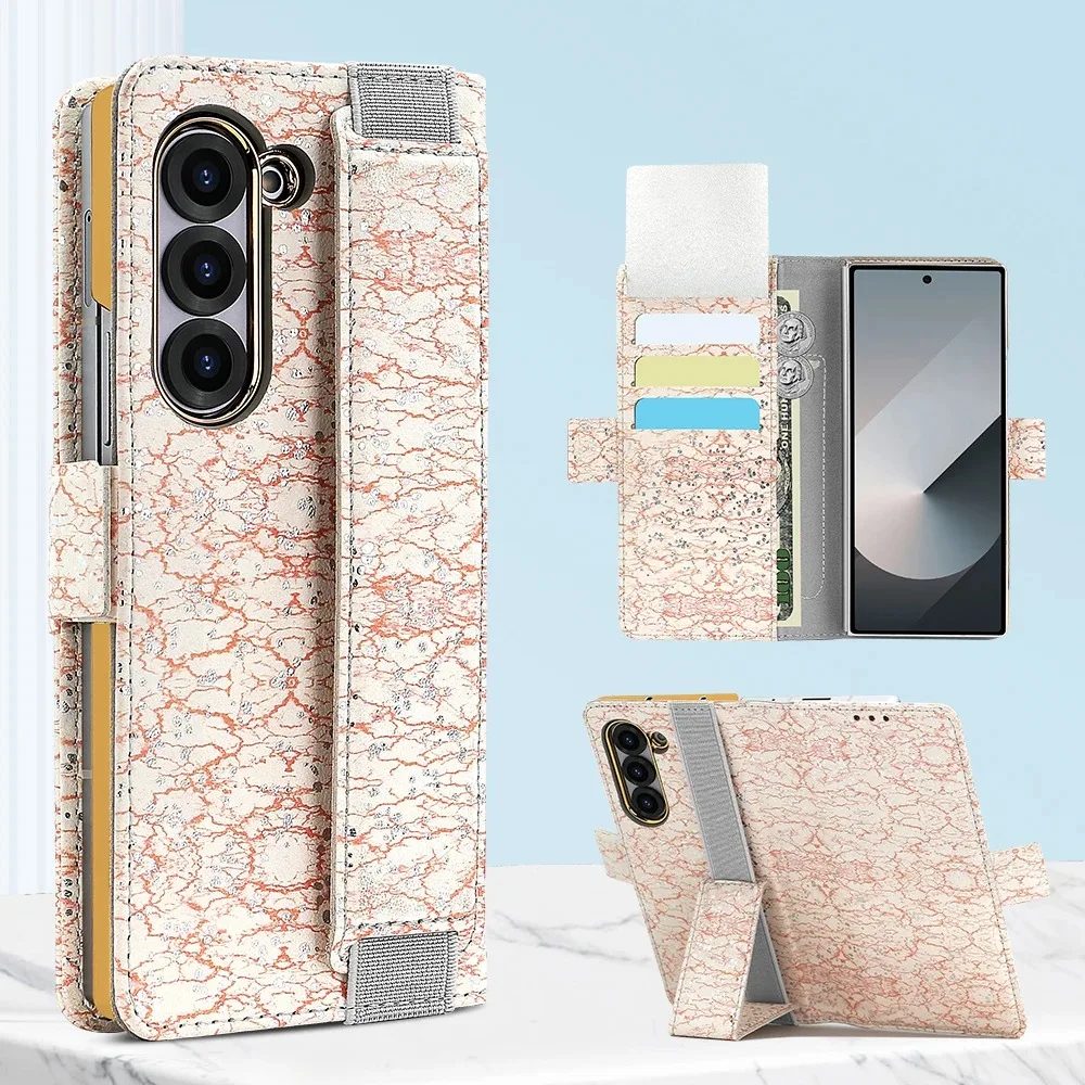 Electroplated Leather Flip Card Wallet Phone Case With Kickstand Holder Suitable For Samsung Galaxy Z Fold 7 6 Z Fold 5 Case
Electroplated Leather Flip Card Wallet Phone Case With Kickstand Holder Suitable For Samsung Galaxy Z Fold 7 6 Z Fold 5 Case