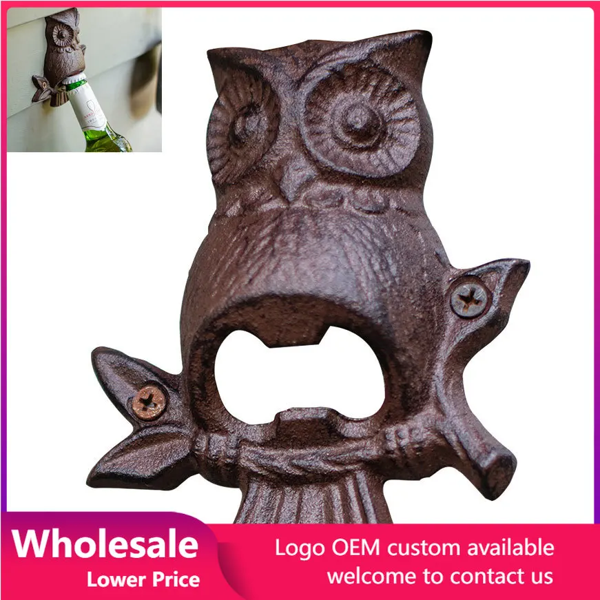 Beer Bottle Opener Owl Shape Ornaments Modern Creative Wall Mounted Cast Iron Bottle Opener Home Bars Kitchen Tools Accessories
Beer Bottle Opener Owl Shape Ornaments Modern Creative Wall Mounted Cast Iron Bottle Opener Home Bars Kitchen Tools Accessories