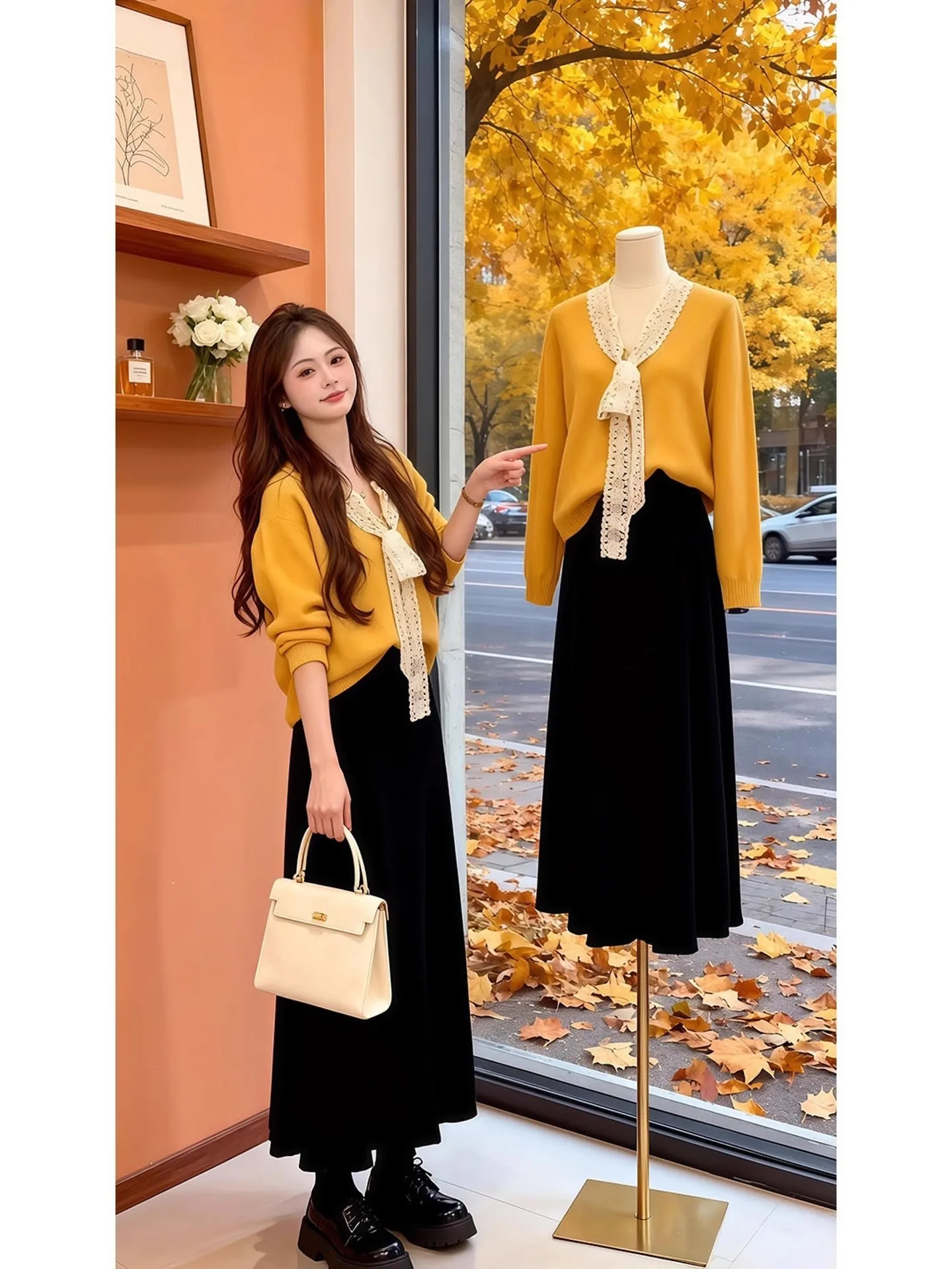 Корейский осенний комплект: женский вязаный свитер с кружевным узлом и юбка с эффектом омоложения, модный и удобный комплект из двух предметов
Корейский осенний комплект: женский вязаный свитер с кружевным узлом и юбка с эффектом омоложения, модный и удобный комплект из двух предметов