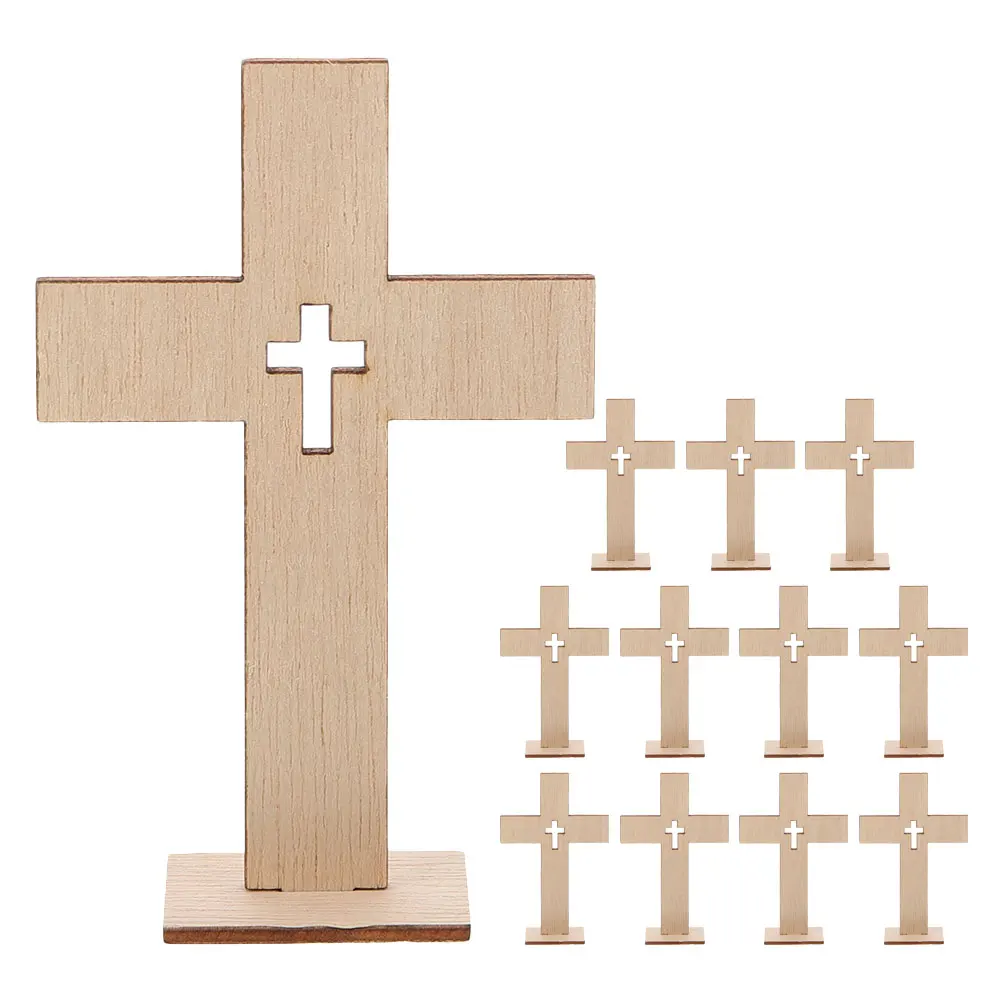 12pcs Wooden Crosses For Crafts Religious Baptism Party Decor Wall Home Room Desktop Decoration Table Centerpieces Cross Cutouts 
12pcs Wooden Crosses For Crafts Religious Baptism Party Decor Wall Home Room Desktop Decoration Table Centerpieces Cross Cutouts