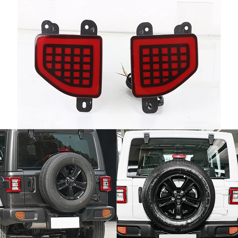 Для Jeep Wrangler 2018-2022 Автомобильный светодиодный задний бампер отражатель задний тормоз задний фонарь с фотолампами комплект тормозного освещения
Для Jeep Wrangler 2018-2022 Автомобильный светодиодный задний бампер отражатель задний тормоз задний фонарь с фотолампами комплект тормозного освещения