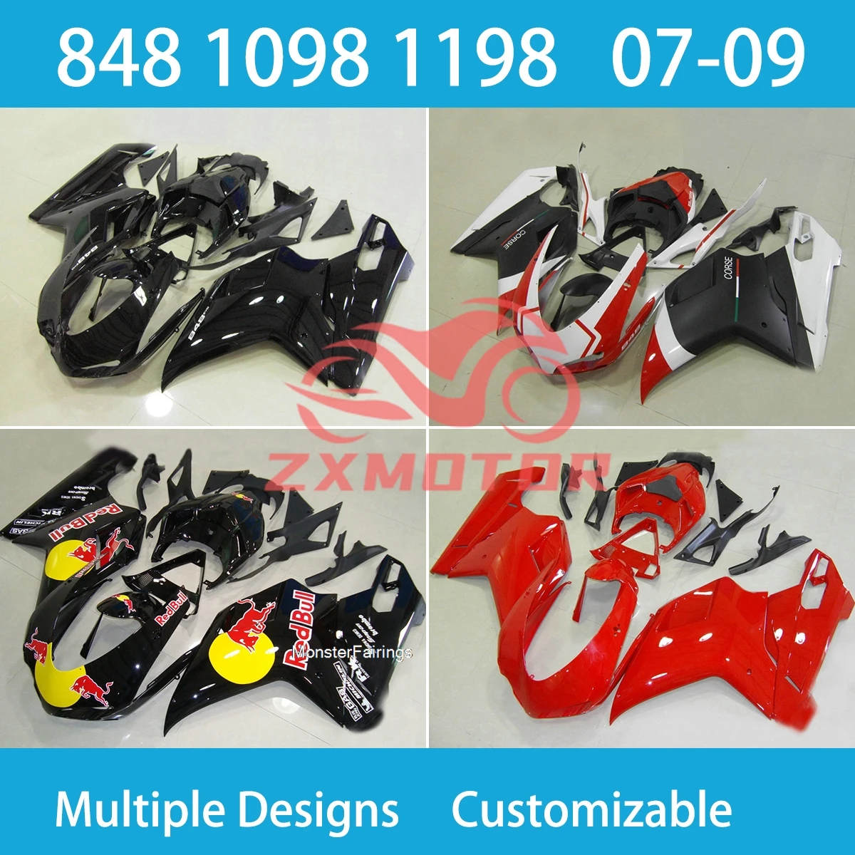For Ducati 848 1098 1198 1098s 1198s Rebuild Fairing Kit Refitting Motorcycle Customized Shell Body Parts Fairings
For Ducati 848 1098 1198 1098s 1198s Rebuild Fairing Kit Refitting Motorcycle Customized Shell Body Parts Fairings