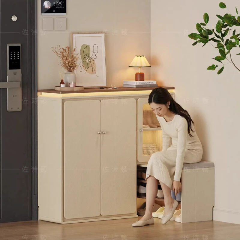 Light Luxury Shoe Cabinet Multi-functional Large Capacity Shoe Cabinet Modern Living Room Furniture La Combinaison YS40CC
Light Luxury Shoe Cabinet Multi-functional Large Capacity Shoe Cabinet Modern Living Room Furniture La Combinaison YS40CC