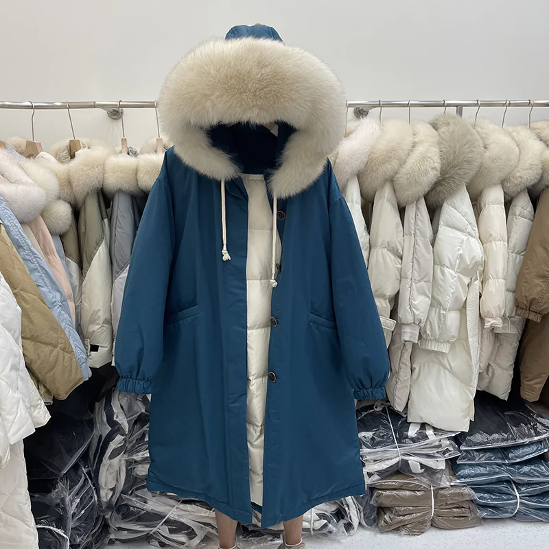 White Women Korean Duck Coats Down Long Oversized Jacket 2023 Real Fur Hooded Down Parka Adjust Waist Fall Jackets for Women
White Women Korean Duck Coats Down Long Oversized Jacket 2023 Real Fur Hooded Down Parka Adjust Waist Fall Jackets for Women