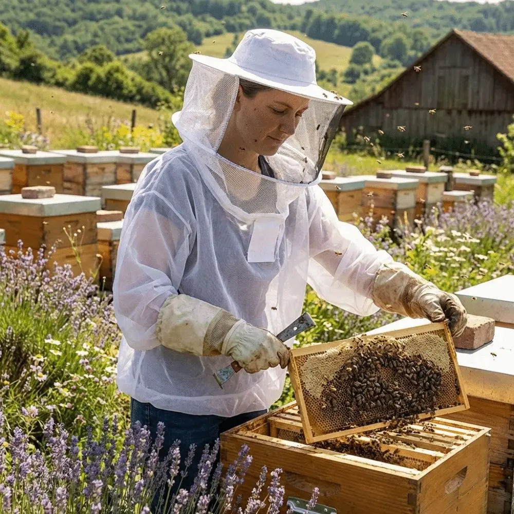 Дышащий костюм пчеловода с капюшоном и сетчатой полупелерной накидкой, износостойкая защитная одежда для пчеловодства
Дышащий костюм пчеловода с капюшоном и сетчатой полупелерной накидкой, износостойкая защитная одежда для пчеловодства
