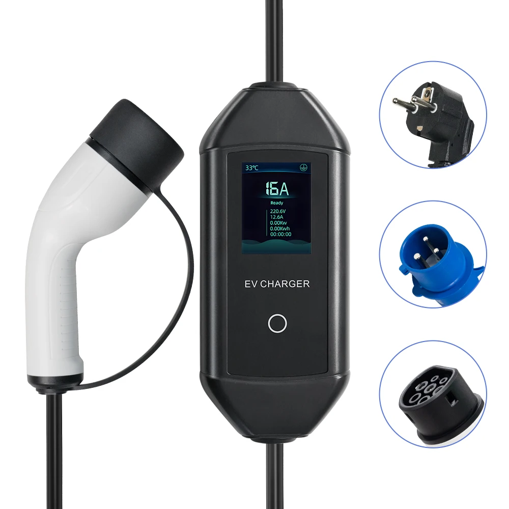 New 32A Portable EV Charging Station Single-Phase 7kW With Button Start For Electric Vehicles
New 32A Portable EV Charging Station Single-Phase 7kW With Button Start For Electric Vehicles