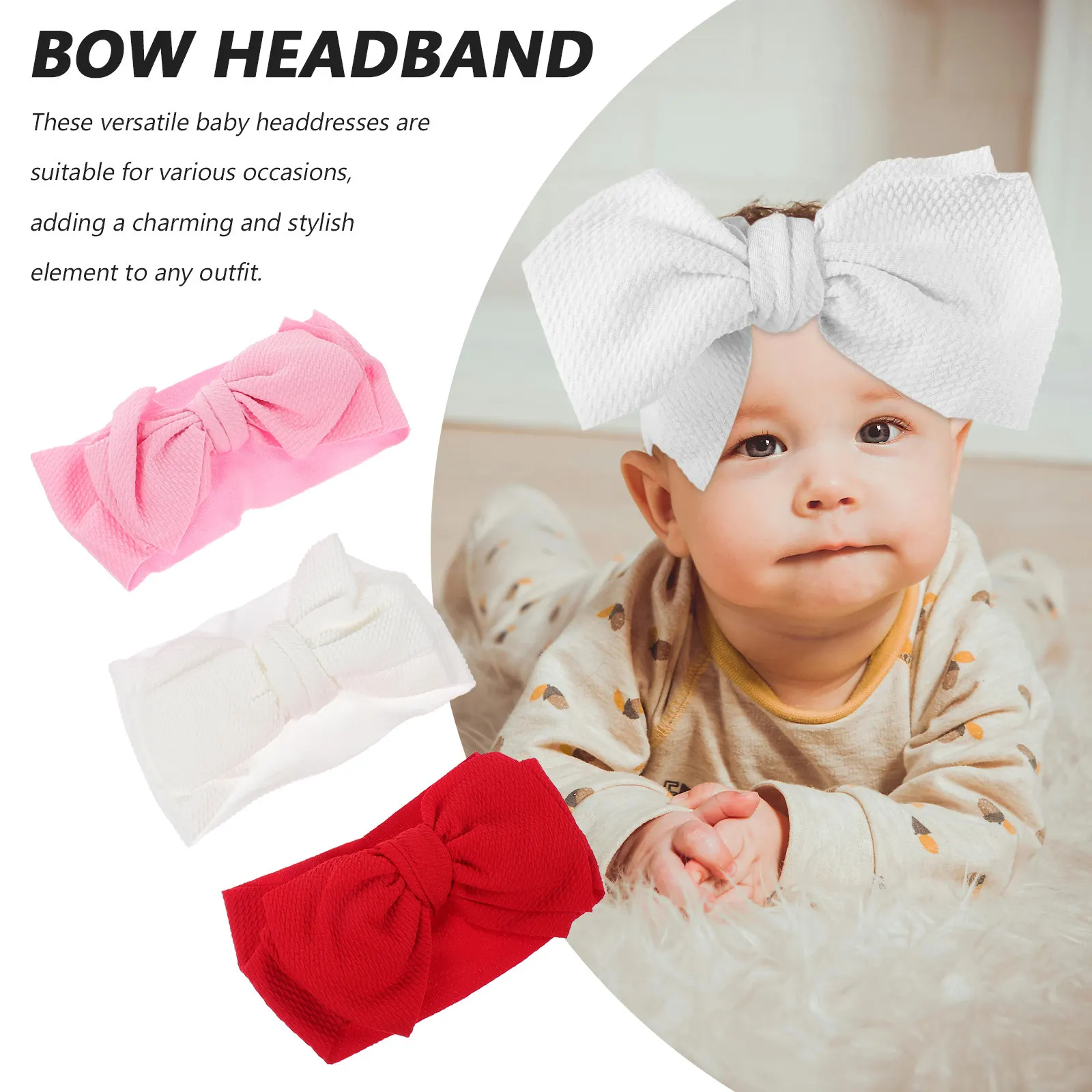 Набор из 3 мягких эластичных повязок на голову для девочек: для малышей, новорожденных, регулируемые, для праздников и фотосессий
Набор из 3 мягких эластичных повязок на голову для девочек: для малышей, новорожденных, регулируемые, для праздников и фотосессий