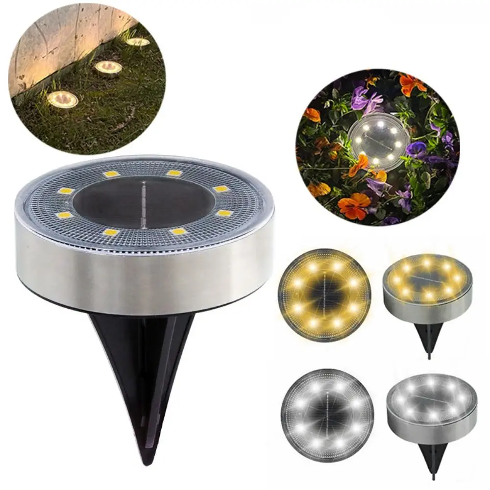 8 LED Outdoor Solar Light Solar Powered IP68 Waterproof Solar Underground Light Stainless Steel LED Lighting LED Ground Lamp
8 LED Outdoor Solar Light Solar Powered IP68 Waterproof Solar Underground Light Stainless Steel LED Lighting LED Ground Lamp