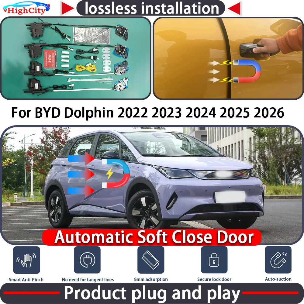 HighCity Electric Closing Door Lock Actuator for BYD Dolphin 2022 2023 2024 2025 2026 Soft Close Power Latch System Auto Pull
HighCity Electric Closing Door Lock Actuator for BYD Dolphin 2022 2023 2024 2025 2026 Soft Close Power Latch System Auto Pull