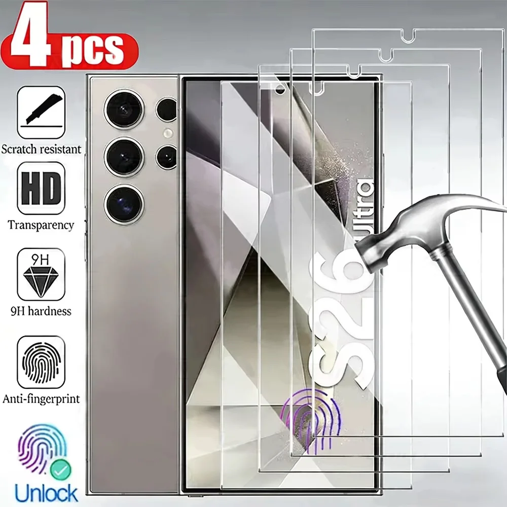 1-4Pcs HD Tempered Glass For Samsung Galaxy S26 Ultra 26Ultra Screen Protectors Samsung S26 Fingerprint Unlock Full Cover Glass
1-4Pcs HD Tempered Glass For Samsung Galaxy S26 Ultra 26Ultra Screen Protectors Samsung S26 Fingerprint Unlock Full Cover Glass
