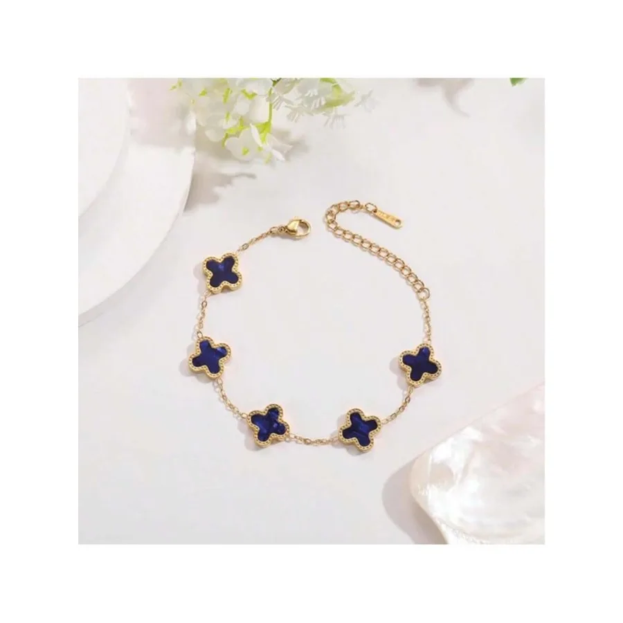 Gold Plated Jewelry Bracelet For Women Van Cleef Non Tarnish Bracelet Charm Flower Bracelet For Women Dark Blue-YRSH012
Gold Plated Jewelry Bracelet For Women Van Cleef Non Tarnish Bracelet Charm Flower Bracelet For Women Dark Blue-YRSH012