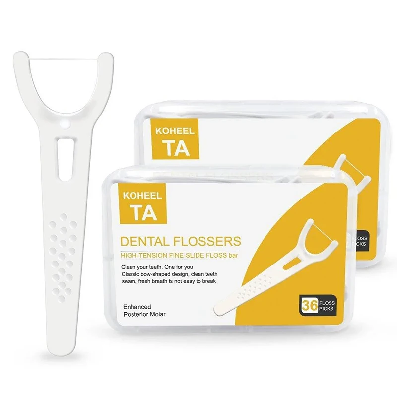 KOHEEL-TA White Dental Floss Picks, No Shredding or Breaking, Teeth Floss 36 Count
KOHEEL-TA White Dental Floss Picks, No Shredding or Breaking, Teeth Floss 36 Count