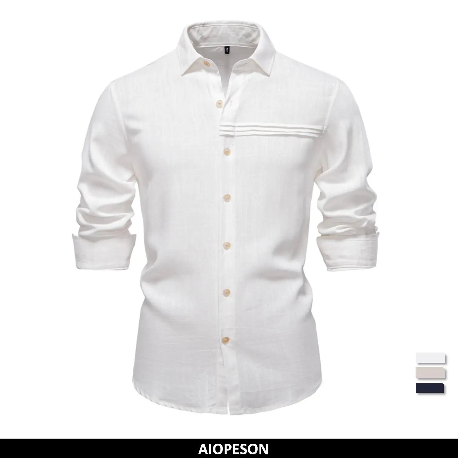 2025 New Design Men's Solid Color Linen Long Sleeve Shirt - Casual Button-Down Collar Shirt for Men
2025 New Design Men's Solid Color Linen Long Sleeve Shirt - Casual Button-Down Collar Shirt for Men