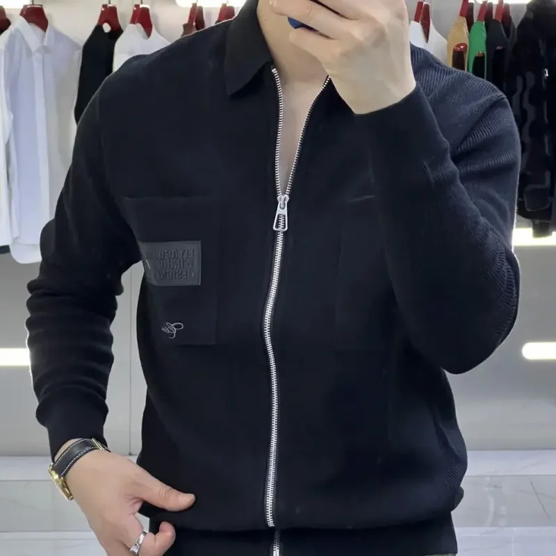 Новая мужская вязаная куртка с лацканами, вязаная куртка с карманами, тонкая модная новая куртка
Новая мужская вязаная куртка с лацканами, вязаная куртка с карманами, тонкая модная новая куртка