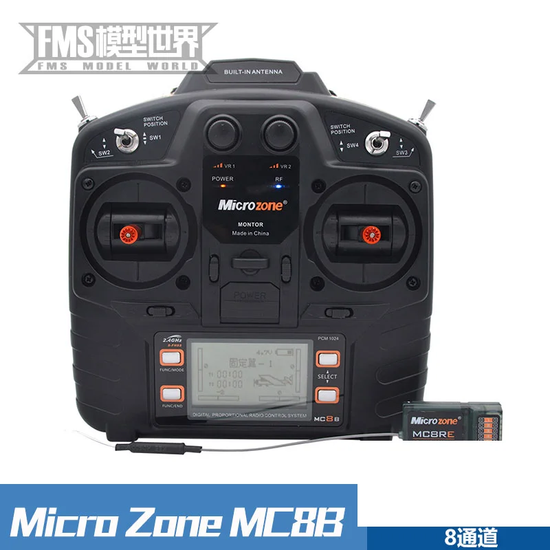 MC8B 8-channel 2.4g model aircraft remote control with receiver, fixed wing crossing machine, four axis vehicle and vessel model
MC8B 8-channel 2.4g model aircraft remote control with receiver, fixed wing crossing machine, four axis vehicle and vessel model
