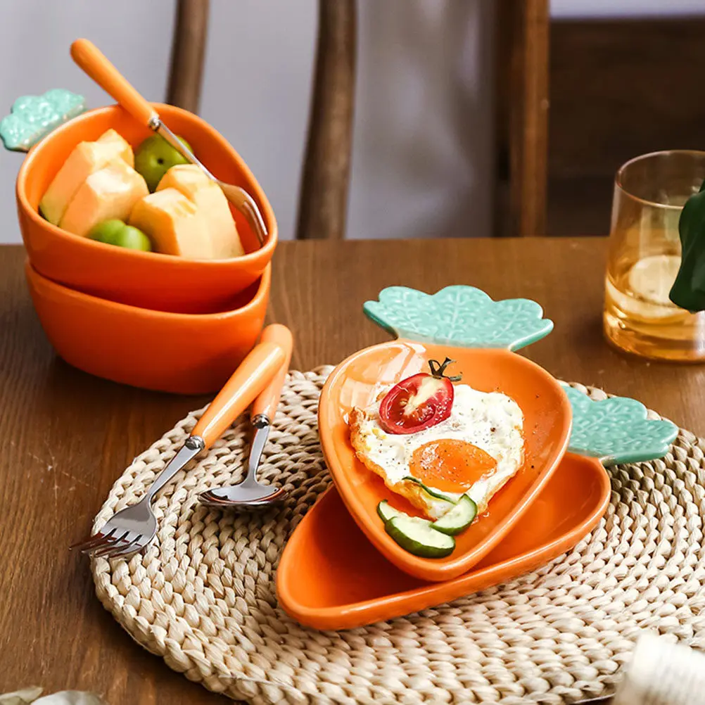 Набор керамических тарелок в форме моркови, большой объем, для дома и кухни, подставка для ужина, пасхальная посуда
Набор керамических тарелок в форме моркови, большой объем, для дома и кухни, подставка для ужина, пасхальная посуда