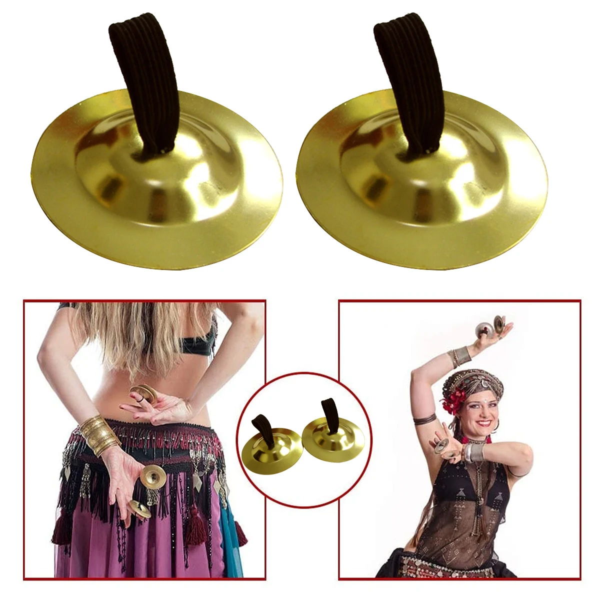 2 Pairs Finger Cymbal Jewelry Belly Dancing Zills Cymbals Musical Instrument for Dance
2 Pairs Finger Cymbal Jewelry Belly Dancing Zills Cymbals Musical Instrument for Dance
