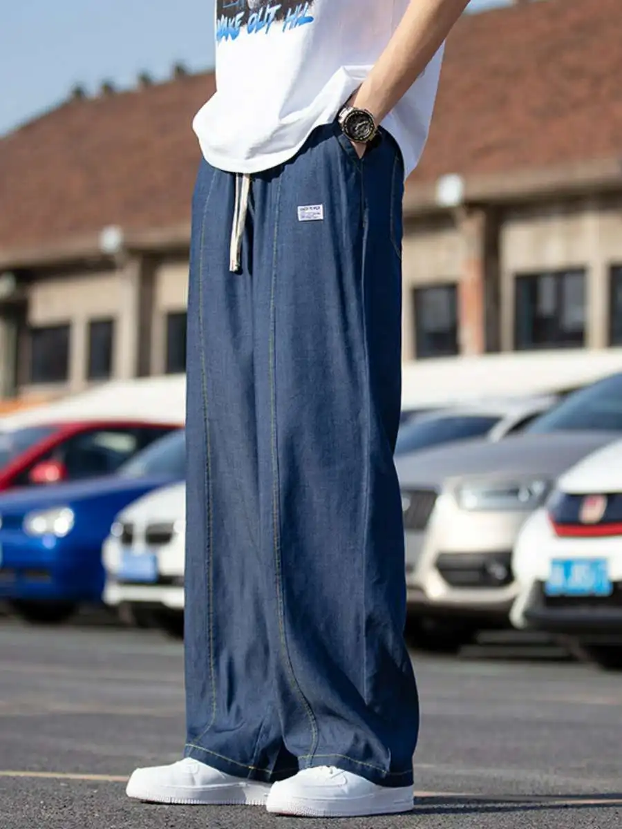 New Ice Silk Men's Summer Thin Denim Jeans Japanese Sle Retro adient Casual Pants Straight Loose Wide Leg Trousers
New Ice Silk Men's Summer Thin Denim Jeans Japanese Sle Retro adient Casual Pants Straight Loose Wide Leg Trousers