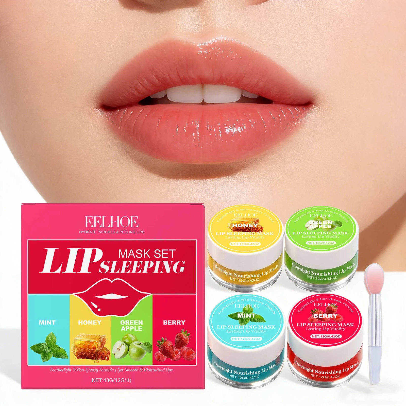 Moisturizing Sleeping Lip Mask Set for Dry Lips Anti-Cracking Nourishing Lip Fade Lip Lines Exfoliating Plump Propolis Lip Balm
Moisturizing Sleeping Lip Mask Set for Dry Lips Anti-Cracking Nourishing Lip Fade Lip Lines Exfoliating Plump Propolis Lip Balm