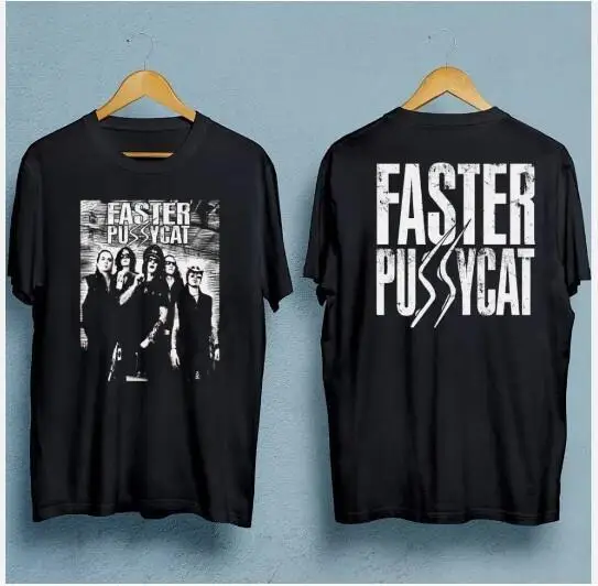 Двусторонняя Футболка для мужчин и женщин Faster Pussycat, черная, унисекс, все размеры, Лидер продаж
Двусторонняя Футболка для мужчин и женщин Faster Pussycat, черная, унисекс, все размеры, Лидер продаж
