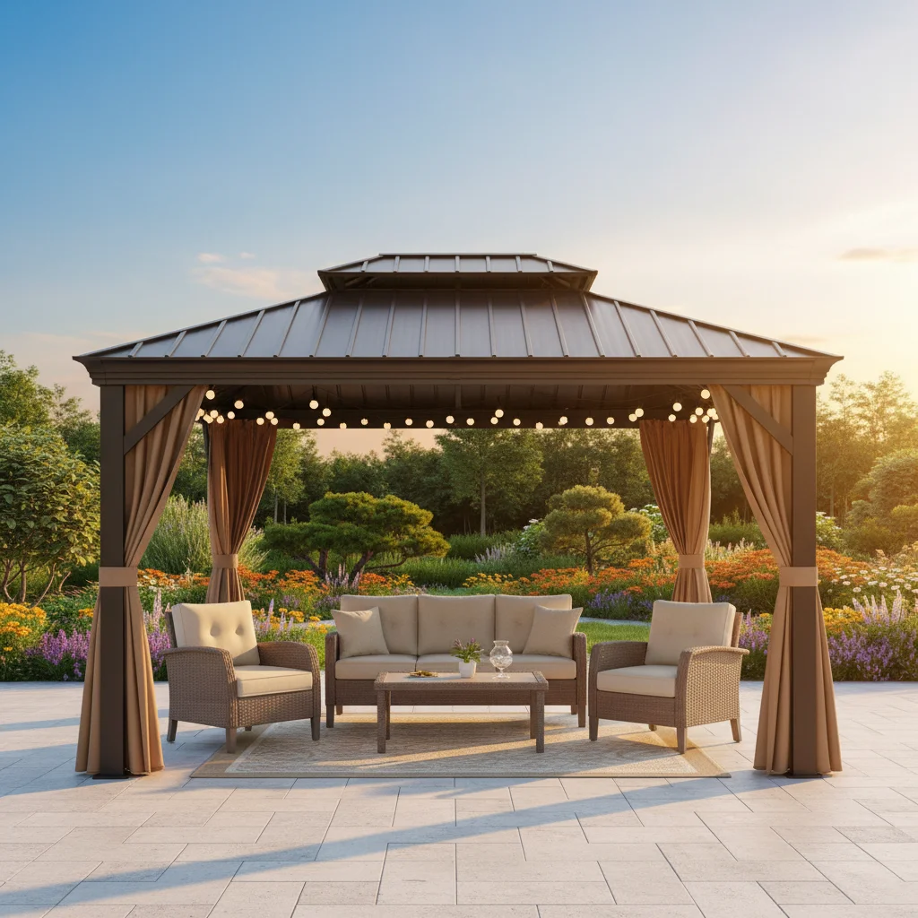 Best Selling Durable Modern Aluminum Outdoor Pavilion Courtyard Garden Waterproof Sunshade Hardtop Gazebo Tent
Best Selling Durable Modern Aluminum Outdoor Pavilion Courtyard Garden Waterproof Sunshade Hardtop Gazebo Tent