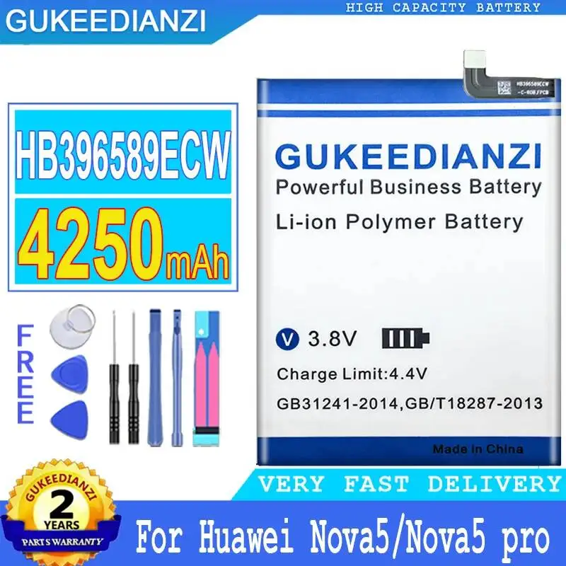 HB396589ECW 4250mAh For Huawei Nova 5 nova5 Pro Nova 5 Pro Sea-AL00 High Performance High-Efficiency Mobile Phone Battery
HB396589ECW 4250mAh For Huawei Nova 5 nova5 Pro Nova 5 Pro Sea-AL00 High Performance High-Efficiency Mobile Phone Battery