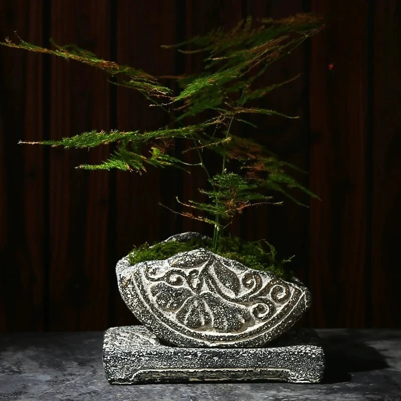 Handmade Carved Stone Bonsai Pot, Chinese Pattern, Traditional Stone, Garden Decoration
Handmade Carved Stone Bonsai Pot, Chinese Pattern, Traditional Stone, Garden Decoration