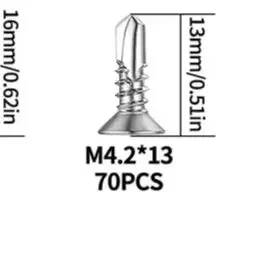 Cross Recessed Drive Screws Set Self Drilling Screws Self-drilling Fasteners 410 Stainless Screws Multiple Lengths Included
Cross Recessed Drive Screws Set Self Drilling Screws Self-drilling Fasteners 410 Stainless Screws Multiple Lengths Included